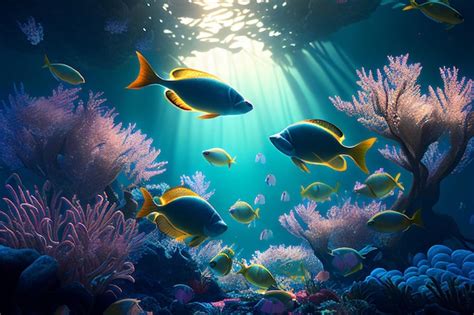 Ocean Underwater Coral Reef Wallpaper
