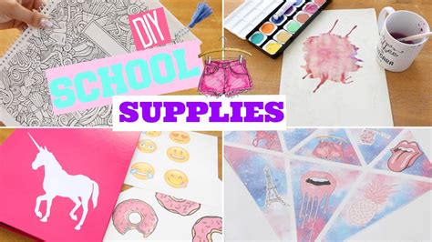 DIY SCHOOL SUPPLIES 2016 - YouTube