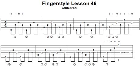 Fingerstyle lesson 46-47 - GuitarNick.com