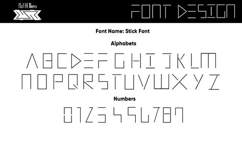 Stick Font Design | Font names, Fonts design, Fonts alphabet