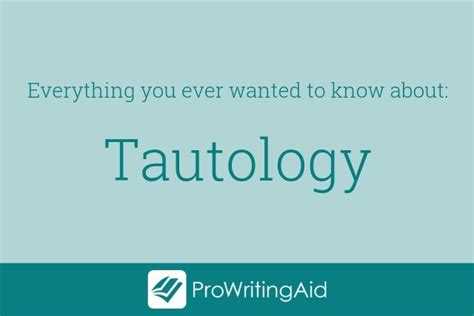 Tautology Meaning And Examples