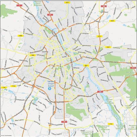 Warsaw, Poland Map - GIS Geography