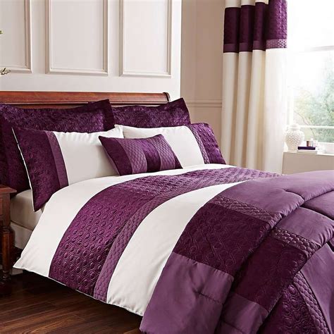 Adalene Embroidered Plum Duvet Cover | Dunelm | Plum bedding, Bed ...