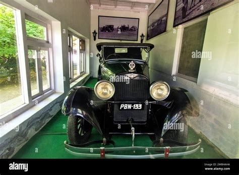 Old vintage 1930 Dodge car, Nicholas Roerich Museum, Nicholas Roerich Art Gallery, Naggar, Kullu ...