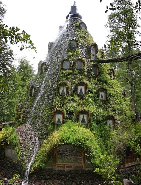 Magical Waterfall Hotel In The Unexplored Patagonia Rainforest Of Chile