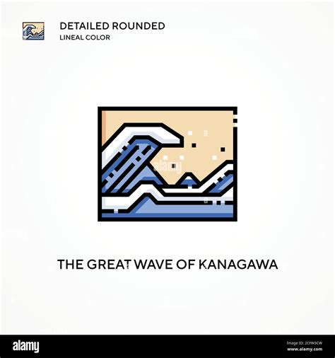 The great wave of kanagawa vector icon. Modern vector illustration concepts. Easy to edit and ...