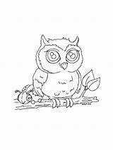 Owl coloring page sketch template