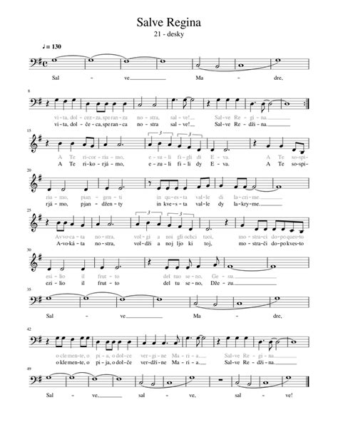 Salve Regina Sheet music for Piano | Download free in PDF or MIDI | Musescore.com