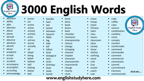 3000 English Words - English Study Here