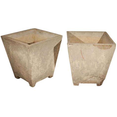 Cast Concrete Canted Planter at 1stDibs