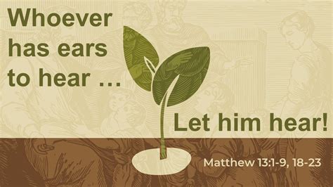 Sermon - Whoever Has Ears to Hear ... Let Him Hear! - July 26 - YouTube