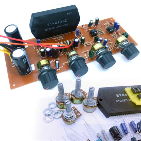 Stk 4191 100w Stereo Power Amplifier DIY Kit With Ne5532 Pre Amp Tone CTRL PCB | eBay