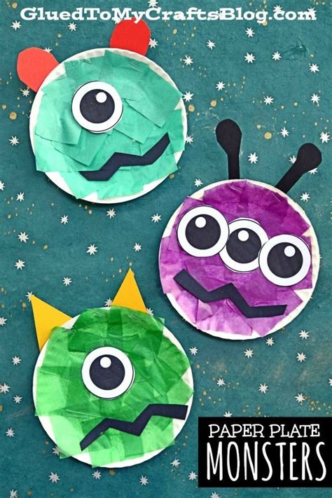 Paper plate monster craft – Artofit