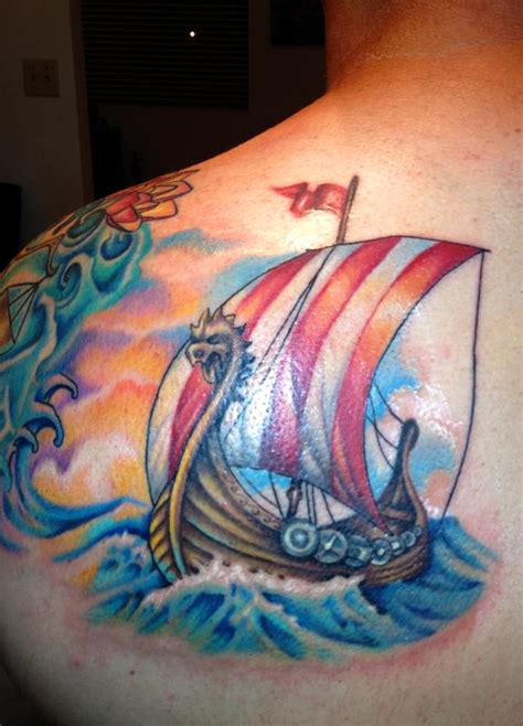 Viking Ship Tattoo by Mallory Swinchock: TattooNOW