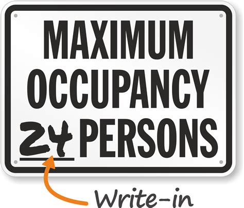 Free Printable Maximum Occupancy Sign - Printable Word Searches