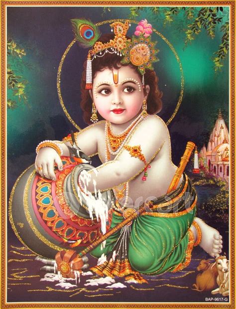 Lord Krishna / Shree Krishna / Baby Krishna / Bal Krishna Poster (Size ...