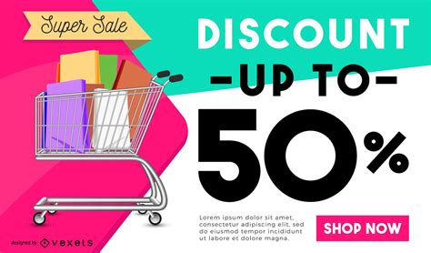 Shopping Discount Poster Design Vector Download