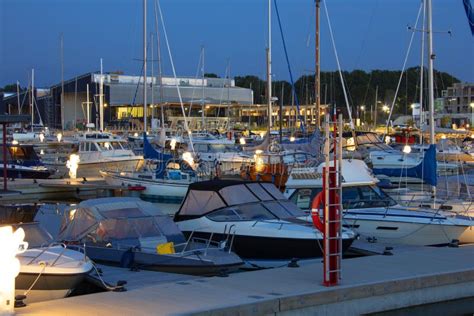 The marina at night stock image. Image of luxury, modern - 122676297