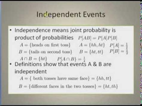 Probability Basics: Independent vs. Disjoint events - YouTube