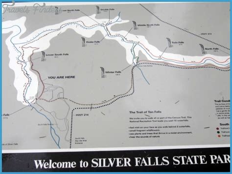 Silver Falls Hiking Trail Map - TravelsFinders.Com