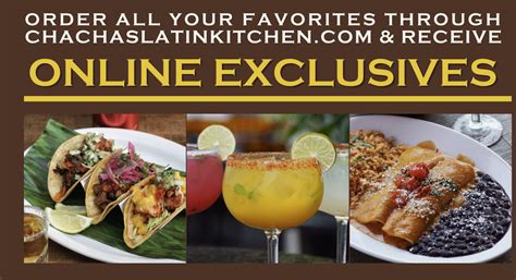 Online Ordering Exclusives | Cha Cha's Latin Kitchen