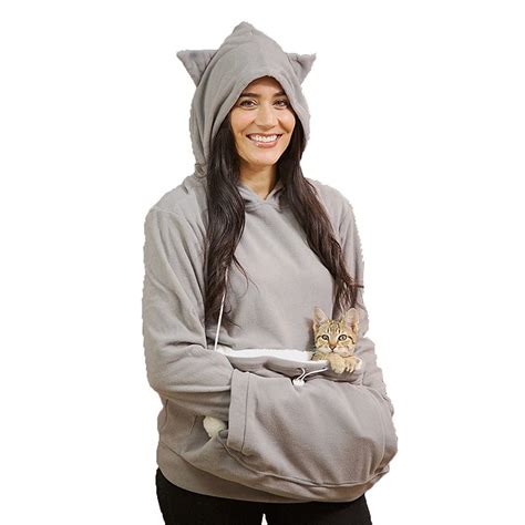 These Comfy Cat Hoodies Let You Bring Your Cat Along for the Ride