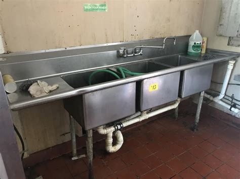 Stainless Steel 3 Compartment Sink | Graber Auctions