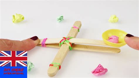 Build your own slingshot! | Crafts with Popsicle Sticks | Easy and fun toy for the house - YouTube