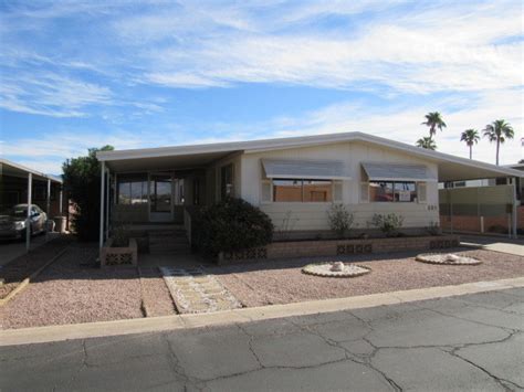 mobile home for sale in Tucson, AZ: Charming home in over 55 park in large back lot 1371497