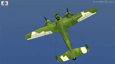 Dornier Do 17 by 3D model store Humster3D.com - YouTube