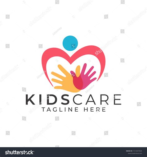 Kids Care Logo Design Vector Template Stock Vector (Royalty Free ...