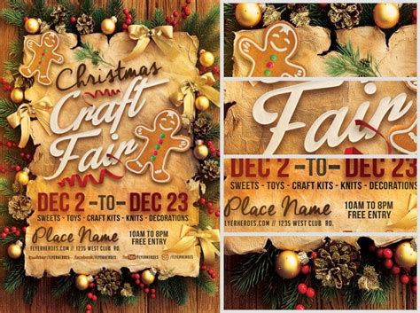 Christmas Craft Fair Flyer Template - FlyerHeroes