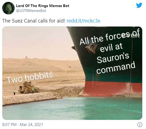 Cargo Ship Blocking Suez Canal Inspires Slew of Memes - Funny Article | eBaum's World