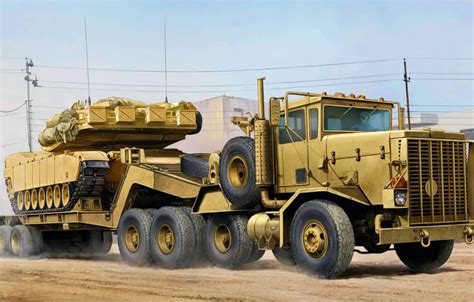 Wallpaper USA, Oshkosh, Army truck, Heavy Equipment Transport System, M911, HETS, M747 images ...