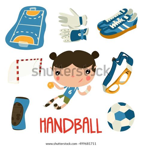 Handball Kid Cute Set Handball Equipment Stock Vector (Royalty Free) 499681711 | Shutterstock