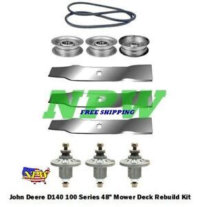 John Deere LA145 100 Series 48" Lawn Mower Deck Parts Rebuild Kit FREE ...