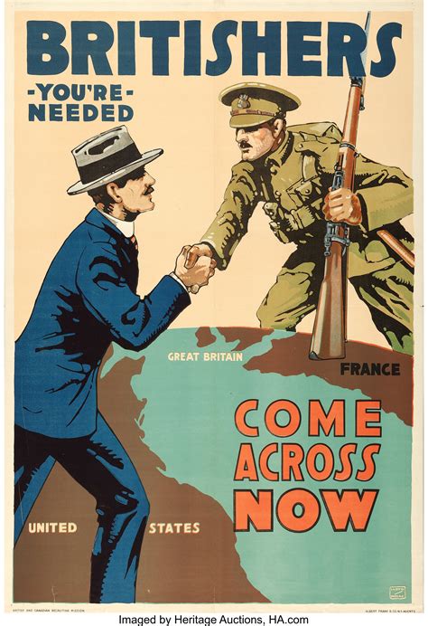 World War I Propaganda (British and Canadian Recruiting Mission, | Lot #86086 | Heritage Auctions