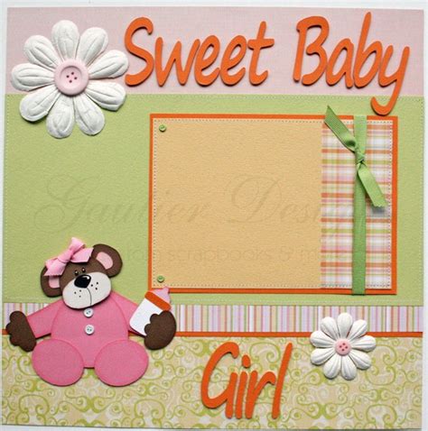 12x12 premade scrapbook pages Sweet Baby Girl