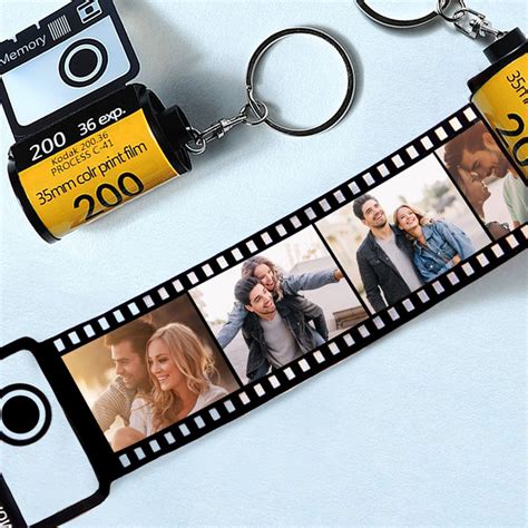 Photo Film Roll Keychain, Personalized Keychain, Anniversary Gifts, Cu - PersonalFury