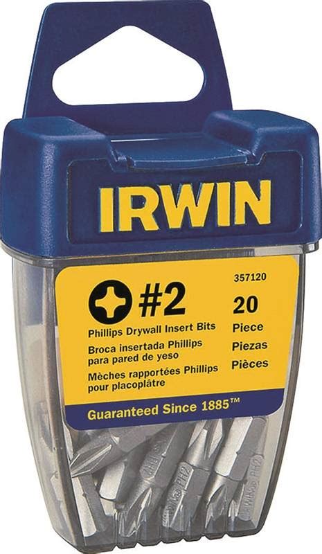 IRWIN 357120 Drywall Bit Set #2 Drive Phillips Drive Steel | eBay