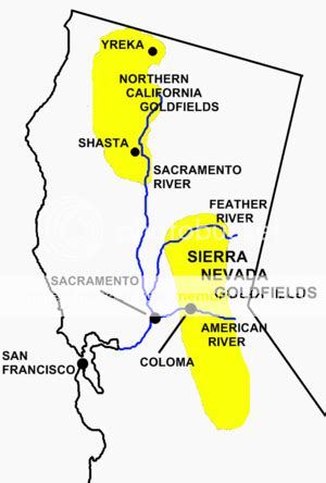 California Gold Rush Map