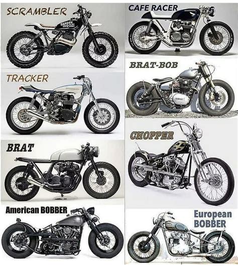 Motorcycle Popular Categories | Motorcycle types, Cafe racer, Cafe racer motorcycle