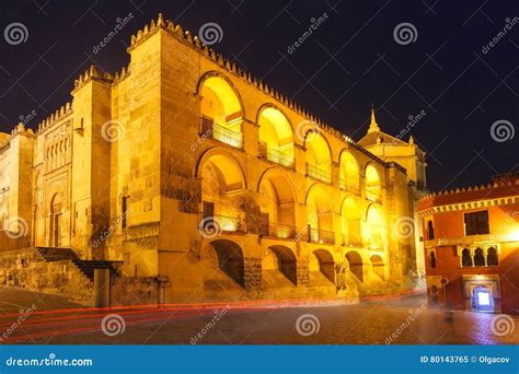 Mezquita at Night in Cordoba, Spain Stock Image - Image of catholic, landmark: 80143765