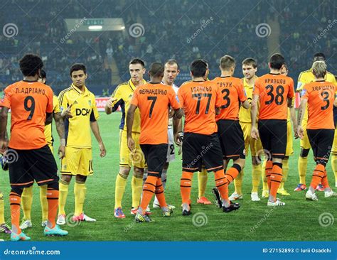 FC Shakhtar Donetsk Players Editorial Stock Photo - Image of blue, goal ...