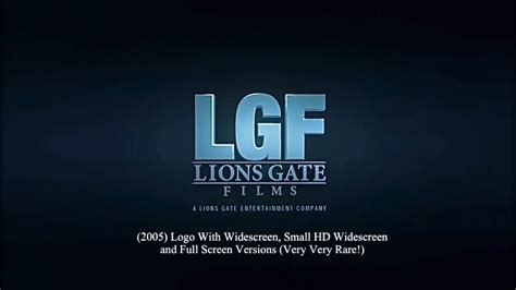 Lions Gate Films (2005) Logo (Very Very Rare!) - YouTube