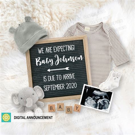 Digital Pregnancy Announcement for Social Media Instagram. - Etsy Canada