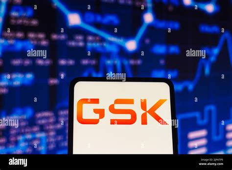 In this photo illustration, the GlaxoSmithKline (GSK) logo seen ...