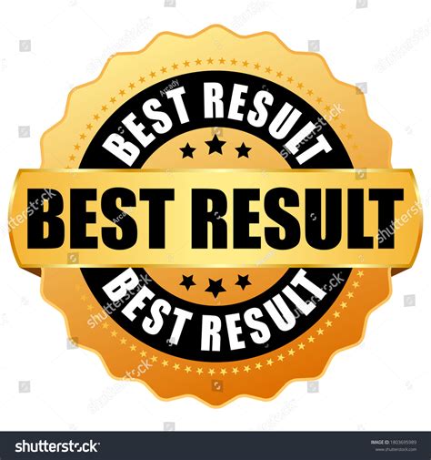 Best Result Gold Award Badge Isolated Stock Vector (Royalty Free ...