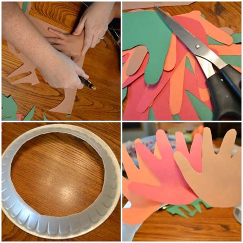 How to make a hand print wreath!