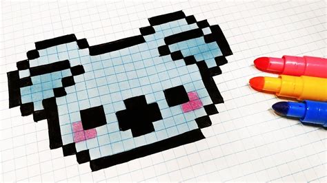 Handmade Pixel Art - How To Draw Kawaii Koala #pixelart